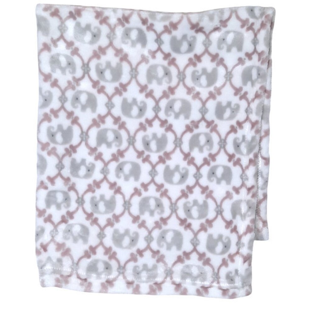 2021 Blankets & Beyond Elephant Baby Lovey Security Blanket 31" X 29"